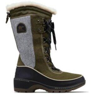 Sorel women's Tivoli high snow boots 7 green grey